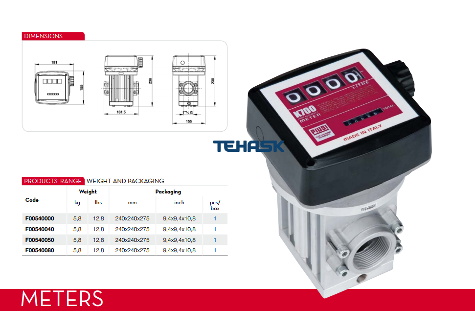 Счетчик для дизеля Piusi K700M ver. A (Италия)
